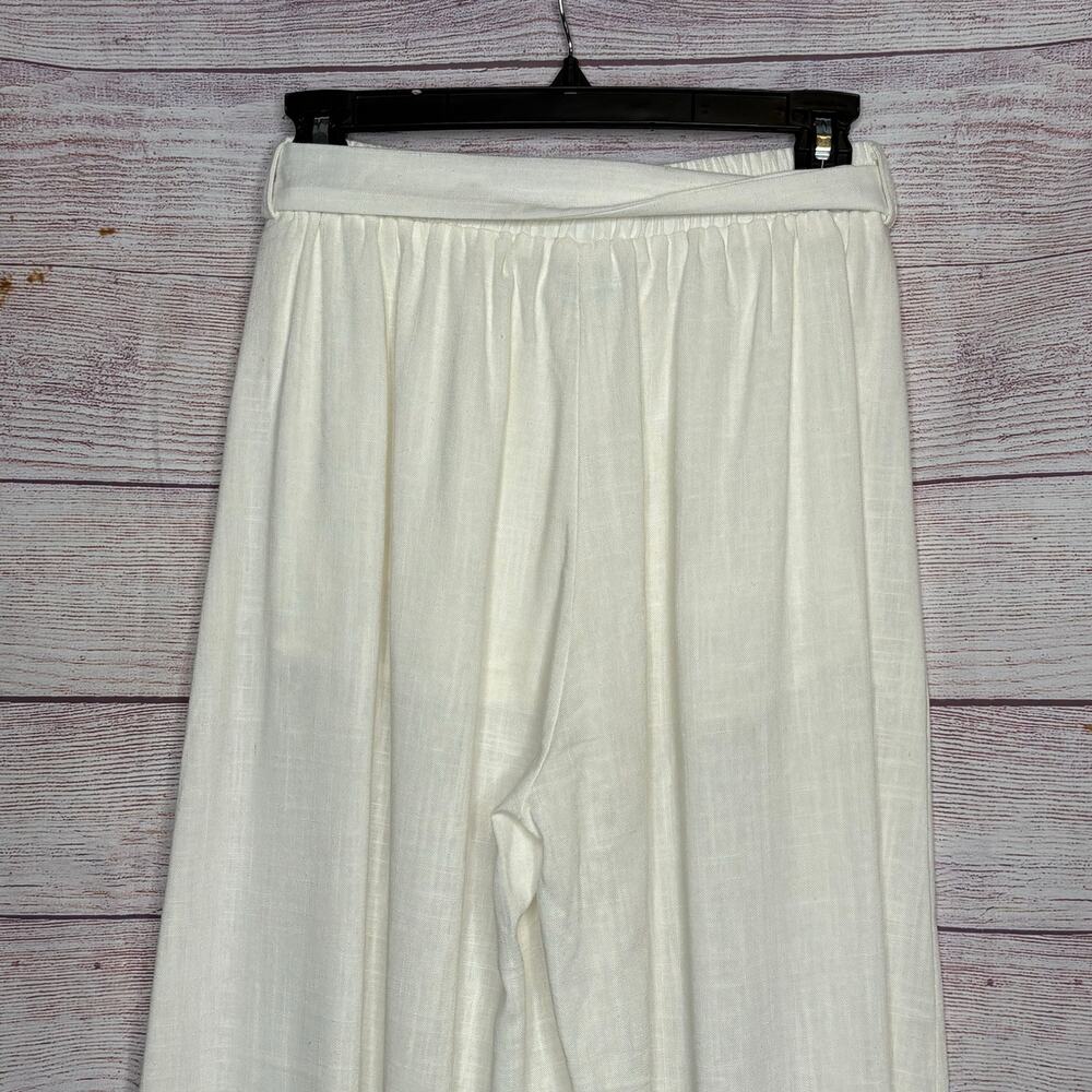Petal & Pup Cotton Linen Breezy Flared Wide Leg Lightweight Summer Pants Size 4 - Picture 4 of 11